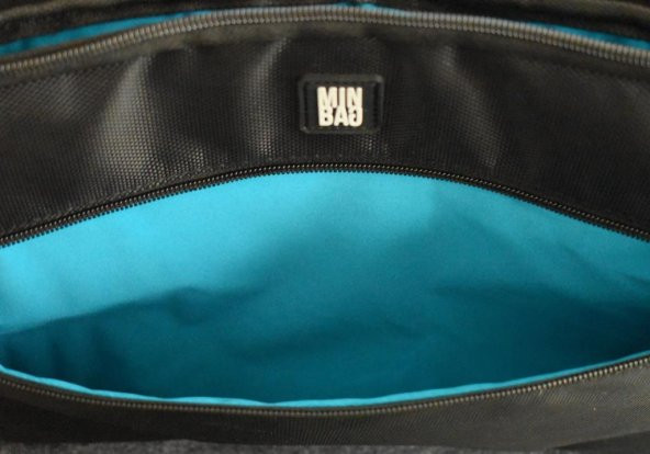 Minbag Billy 15 Laptop Çantası Siyah Mavi - 7