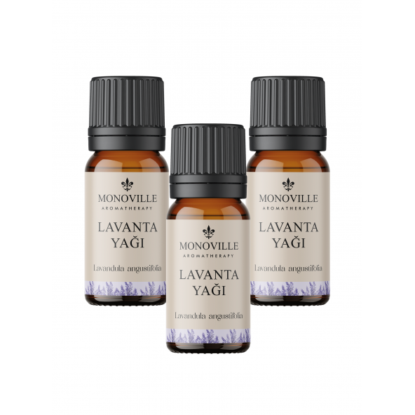 Tıbbi Lavanta Uçucu Yağı 3'lü Set %100 Saf Ve Doğal ( Lavender Essential Oil) 3x10 ml