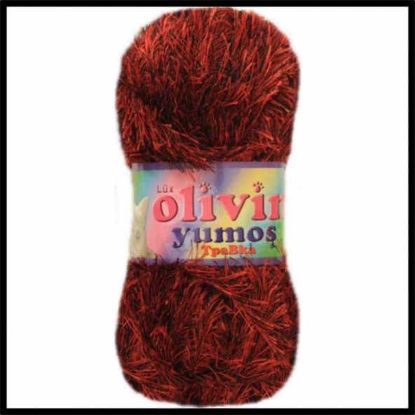 Olivin Yumoş Kedi İpi Bordo - 1