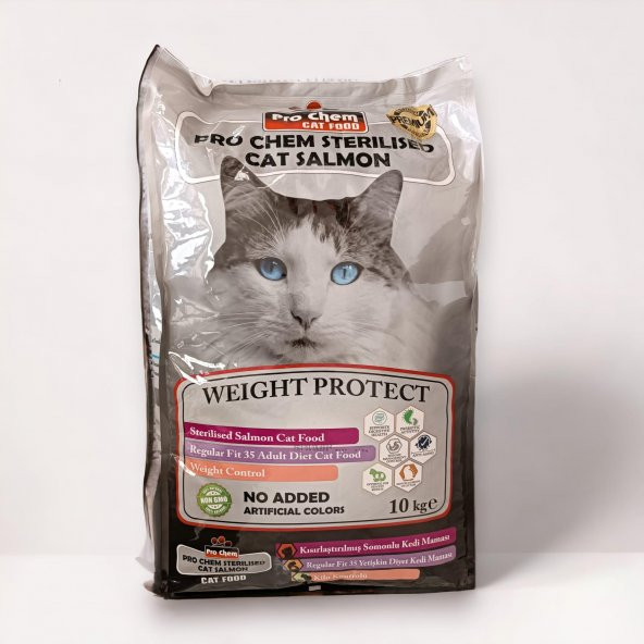 PRO CHEM KISIRLASTIRILMIS SOMONLU KEDI MAMASI 10 KG