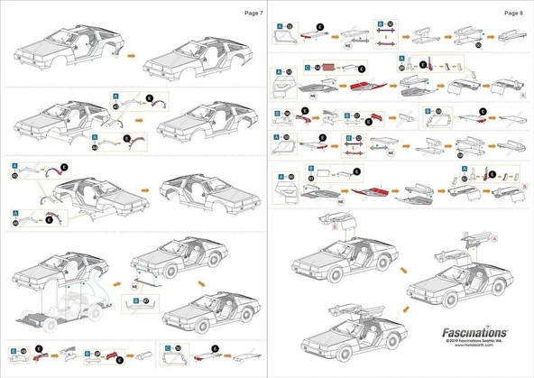 3D Metal Puzzle Bulmaca Geleceğe Dönüş Delorean Zaman Makinesi Araba Modeli Yapı Seti - 5