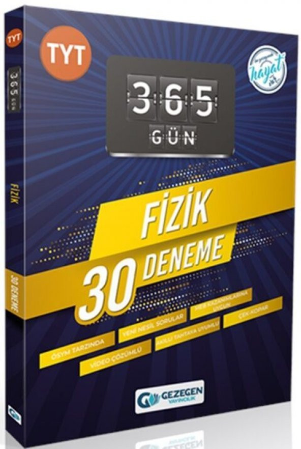 Gezegen Yayınları TYT Fizik 365 Gün 30 Deneme - 2