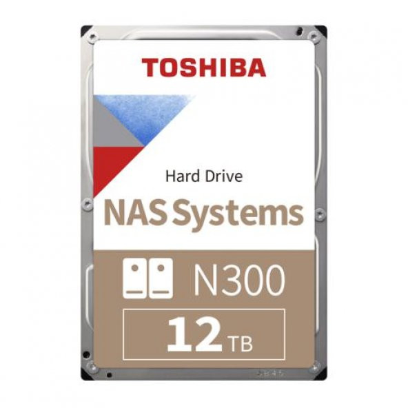 Toshiba N300 HDWG21CUZSVA 3.5 12TB 256MB 7200RPM SATA3 NAS Sabit Disk