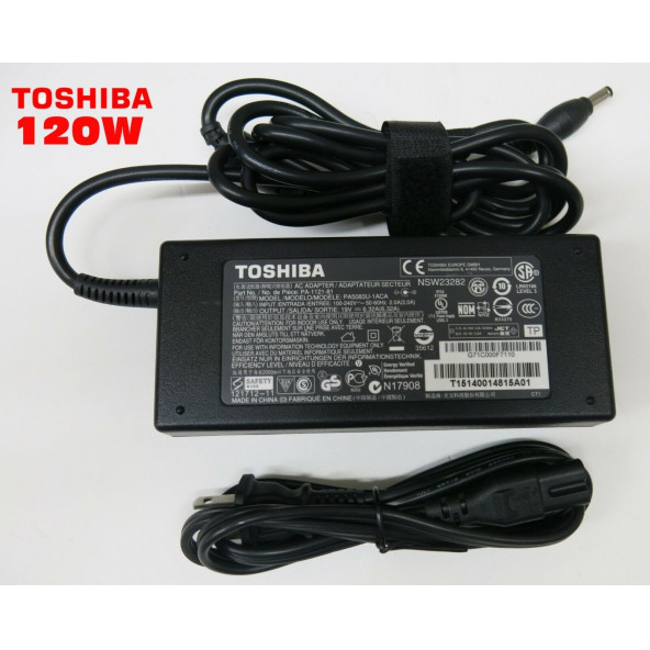 Toshiba Adaptör 19V 6.32 A Orjinal Şarj Cihazı Teşhir Ürünü