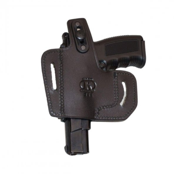 Sig Sauer P226 P228 P229 Deri Tabanca Kılıfı Siyah Baskılı Açık - 2