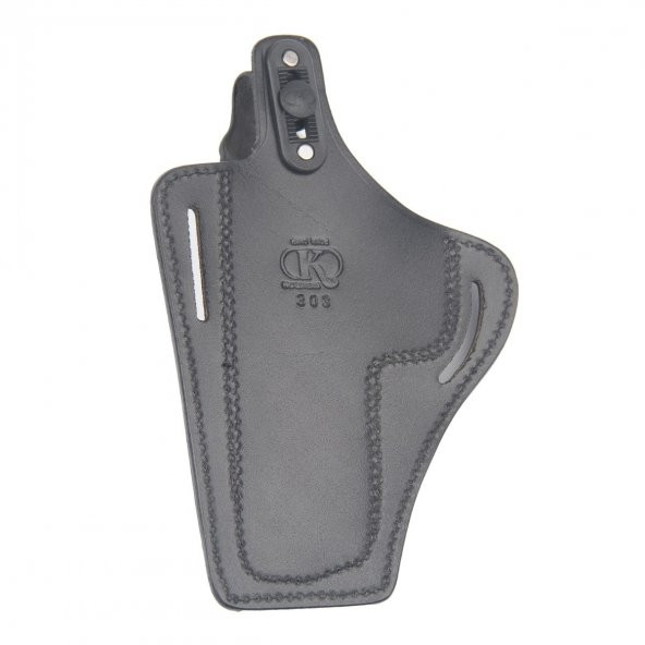 Beretta F 92 Deri Tabanca Kılıfı Siyah Baskılı Kapalı - 2