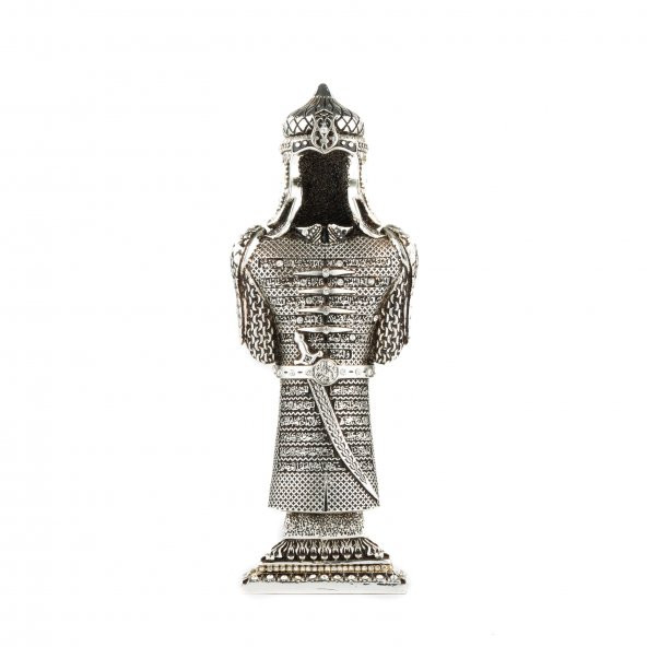 Ayetel Kürsi Zırh Biblo Ev Dekorasyon Aksesuarı Büyük Gümüş - 2