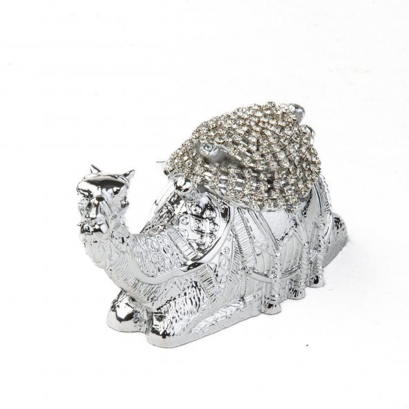 Deve Metalize Biblo Ev Dekorasyon Aksesuarı Gümüş - 3