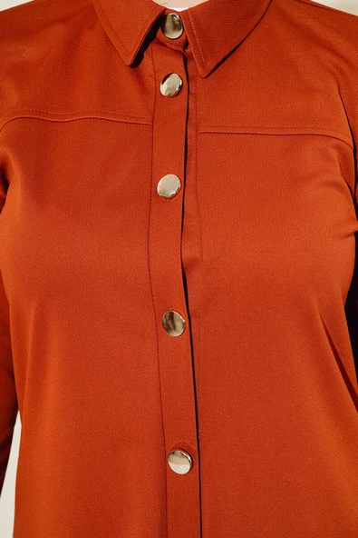 Klasik Yaka Metal Düğmeli İkili Takım Taba - 4