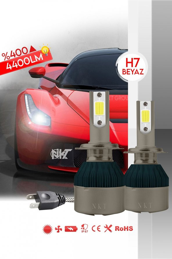 Opel Astra J K (2010 Sonrası) Kısa Far Nkt Led Şimşek Etkili Beyaz H7