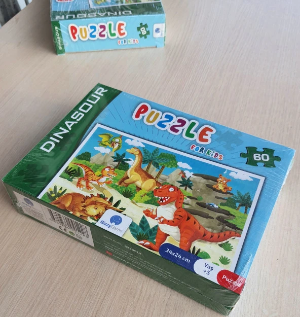 Gizzy Game Puzzle For Kids - Dınasour dinazor 60 parça (+5 yaş)