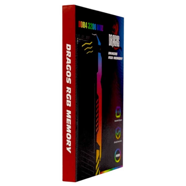 Dragos Soğutuculu Rgb Ram Edgehorizon N 8Gb Ddr4 3200Mhz Beyaz - 4
