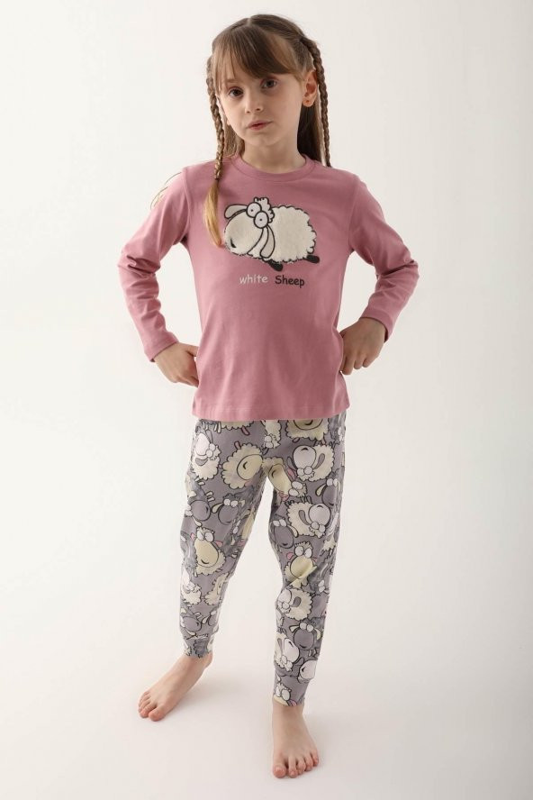 Arnetta Kız Çocuk Uzun Kol Pijama Takımı 2633