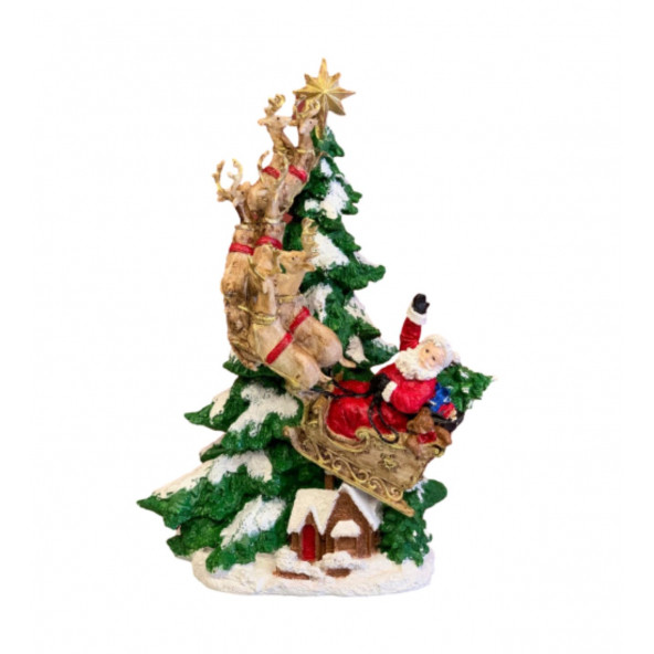 ÇAM AĞACINDA NOEL BABA DEKOR HS661-2 - 3