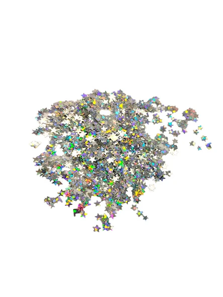 Yıldız Şekli Glitter Gümüş