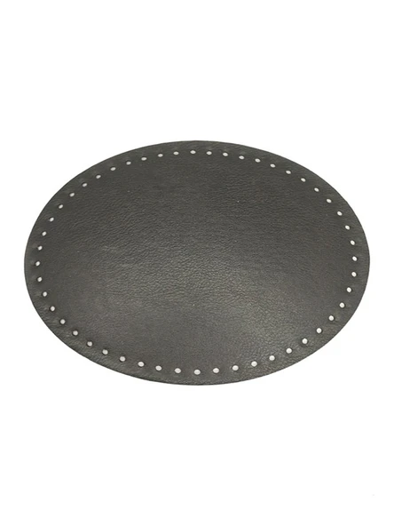 Oval Deri Çanta Tabanı Siyah - Resim 2