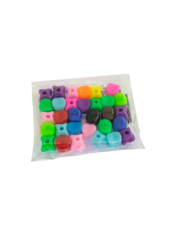 Renkli Plastik Boncuk - 1