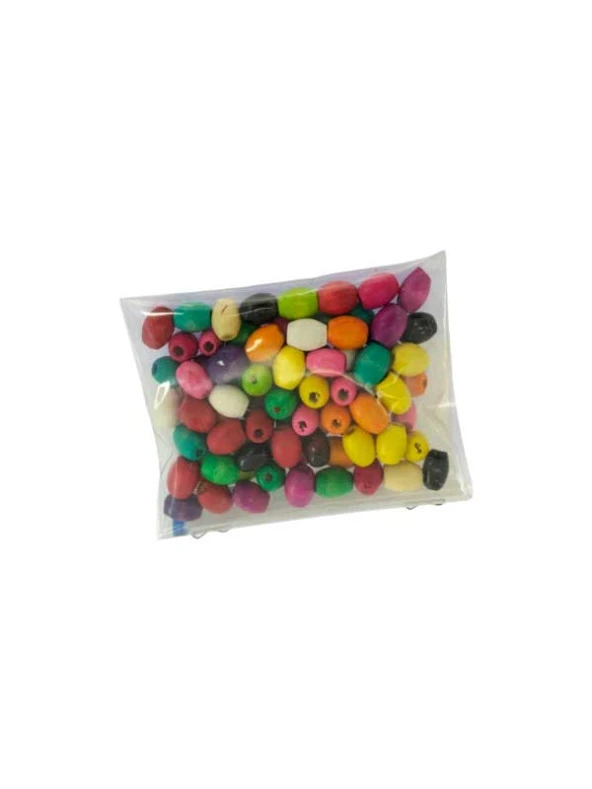 Renkli Ahşap Boncuk Büyük ürün görseli