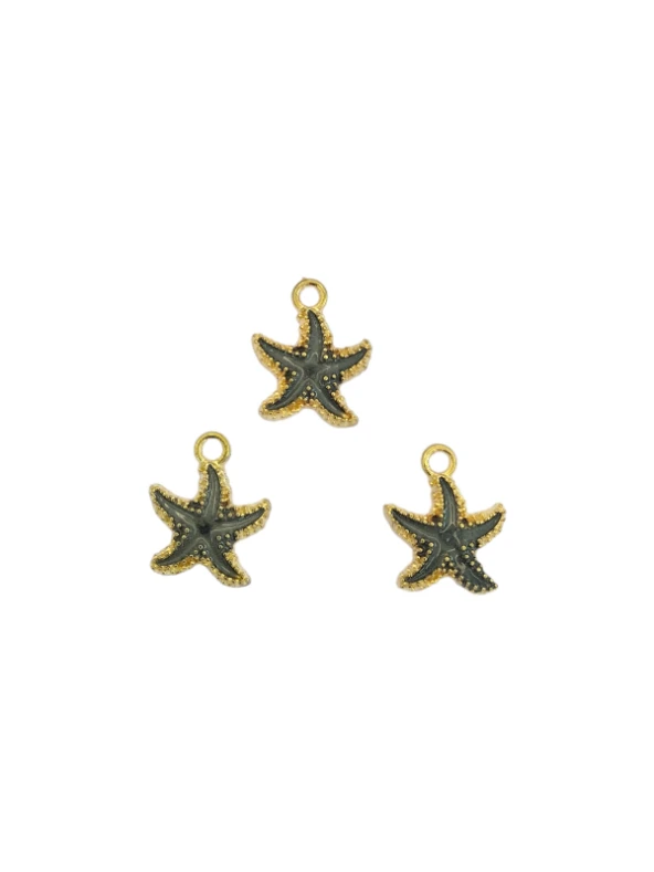 Deniz Yıldızı Kolye Ucu Siyah
