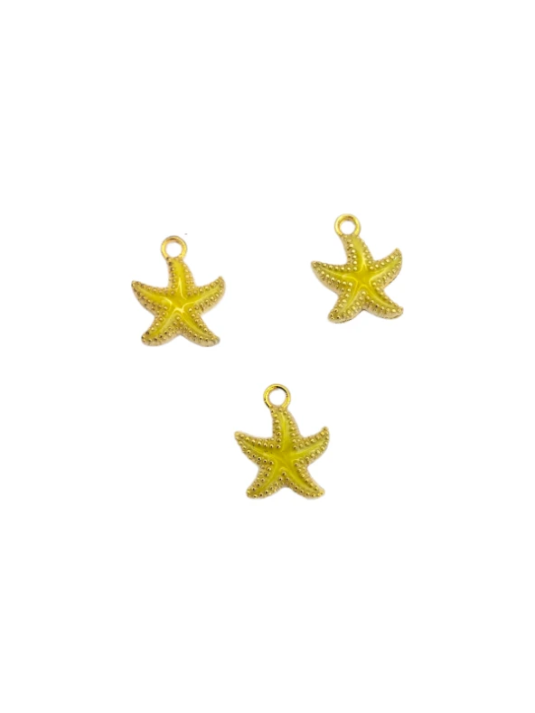 Deniz Yıldızı Kolye Ucu Sarı