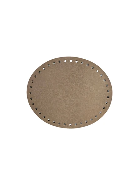 Oval Deri Çanta Tabanı Sütlü Kahve