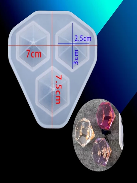 3 lü Elmas Kolye Kolye Kalıbı Büyük