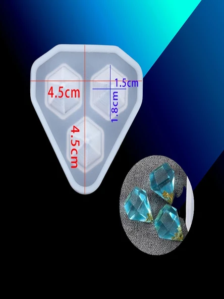 3 Lü Elmas Kolye Kalıbı Küçük