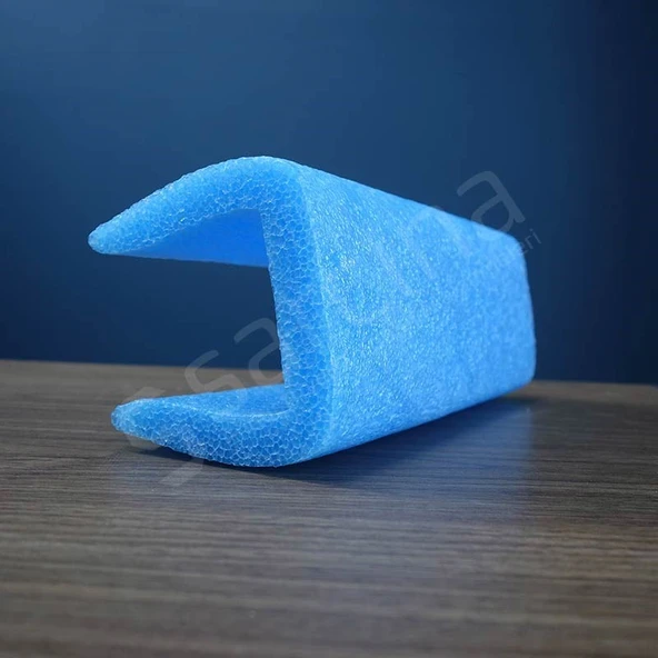 Ygt Ambalaj 20 Adet 100 cm U70 Köşe Koruyucu Sünger Profil, Polietilen Kenar ve Köşe Koruyucu