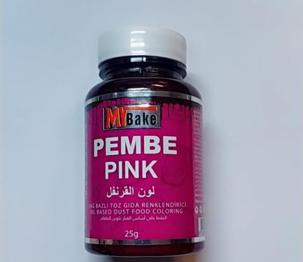BOYA TOZ YAĞ BAZLI 25 GR PEMBE MY BAKE