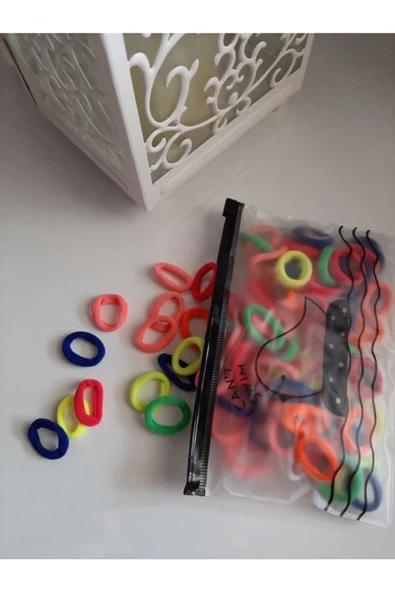 Şeffaf Çantalı 100'lü Lastik toka - 1