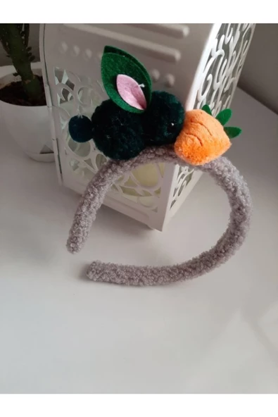 Tavşan Figürlü Peluş Taç - 3