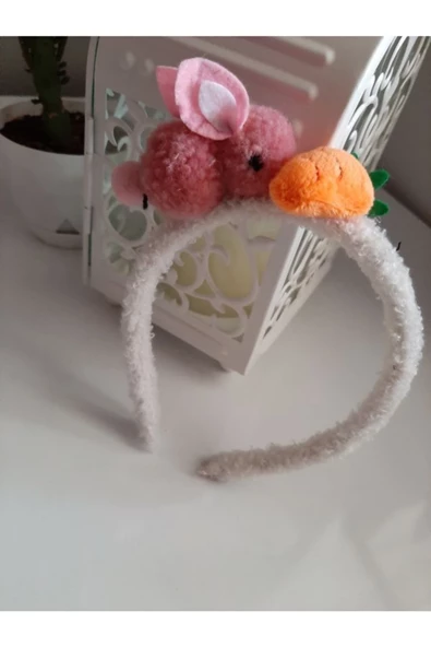 Tavşan Figürlü Peluş Taç