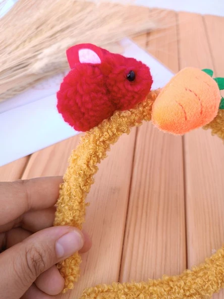 Tavşan Figürlü Peluş Taç - 5