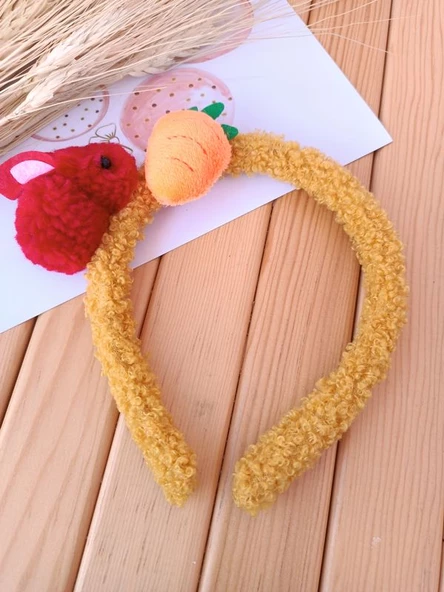 Tavşan Figürlü Peluş Taç - 8