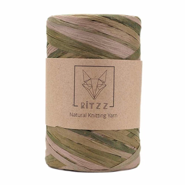 Ebruli Soft Rafya İp Ritzz R014 Haki Yeşil (150G)