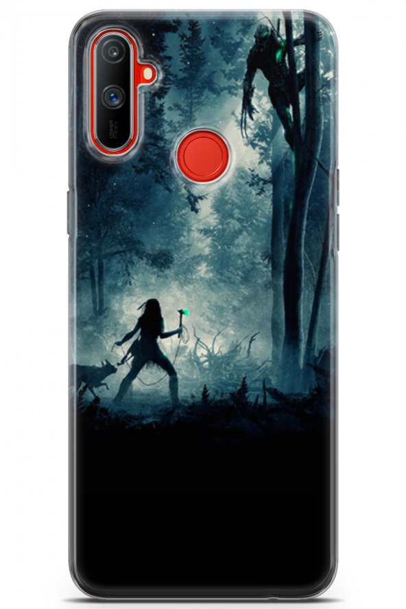 Realme C3 Uyumlu Kılıf Supers 01 Prey Telefon Kılıfı Açık Mavi