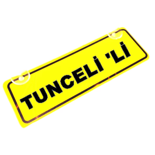 TUNCELİ 'Lİ Yazılı Sarı Dekor Plaka Sök Tak Pratik yeni nesil