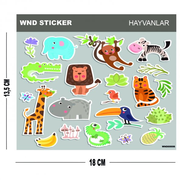 Hayvanlar Sticker Seti