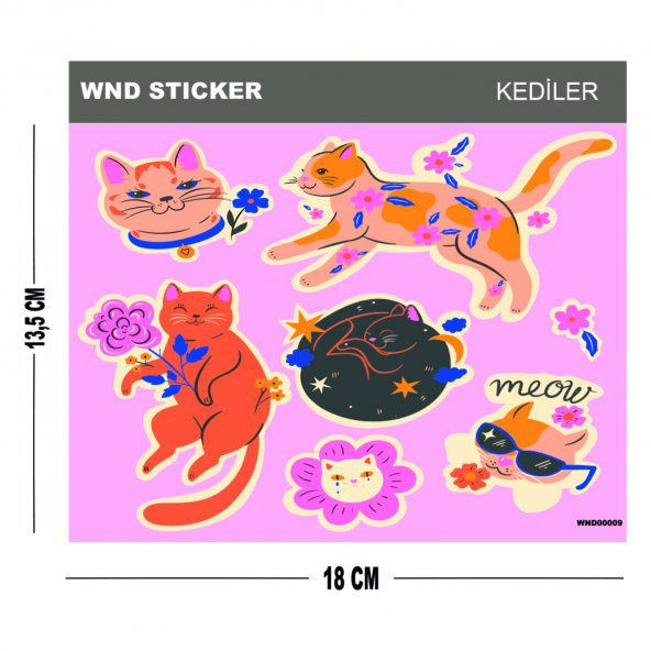 Süper Kediler Sticker Seti