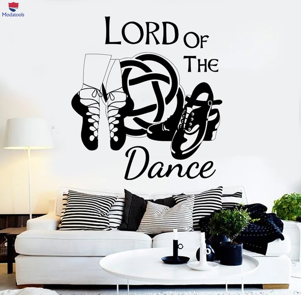 Oturma Odası, Ofis, Dükkan Duvar Sticker İrlandalı Dans İrlanda Alıntı Celtic Stepdance Ghillies Çıkartmalar Benzersiz Hediyelik