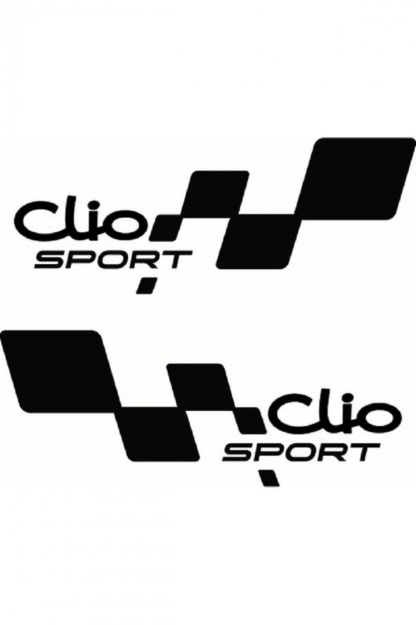 2 Adet Renault Clio Sport Oto Sticker Araba Sticker - Oto Sticker - 25 Cm