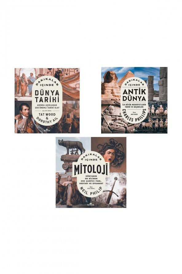 Dakikalar Içinde Dünya Tarihi / Antik Dünya / Mitoloji 3 Kitap Set