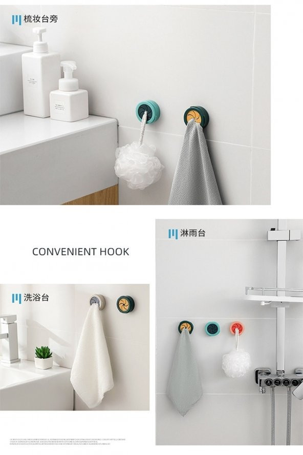 Kustar 2Li Çok Amaçlı Pratik Tak Çek Güçlü Yapışkanlı Askılık Banyo Lif Askısı Mutfak Bez Askı Havlu Askı - 3