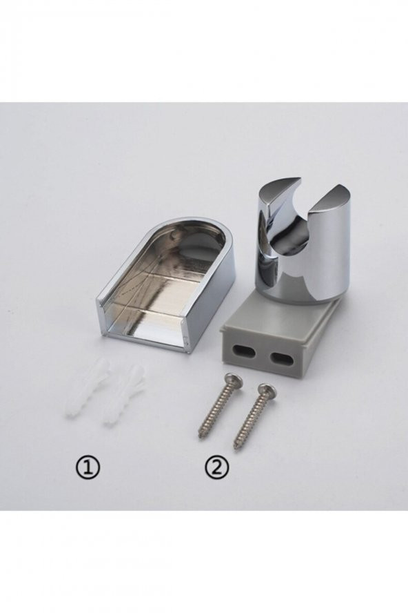 Kustar Krom L Mafsal Tutma Aparatı Paslanmaz 180 Derece Döner Duş Başlığı - 4