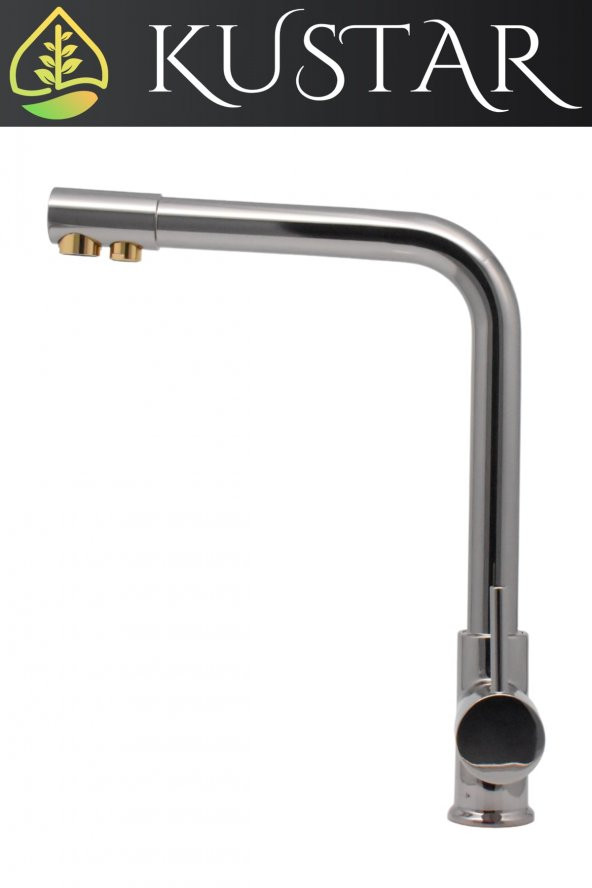 Kustar 3 Yollu Mutfak Eviye Bataryası Füme Gold Arıtma Çıkışlı Batarya - 2