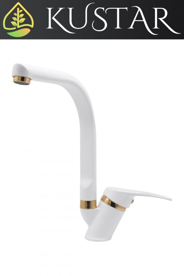 Kustar Tyal Gold Beyaz Mutfak Evye Bataryası