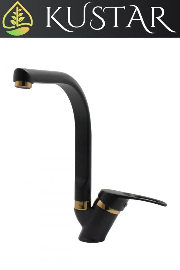 Kustar Tyal Gold Siyah Mutfak Evye Bataryası