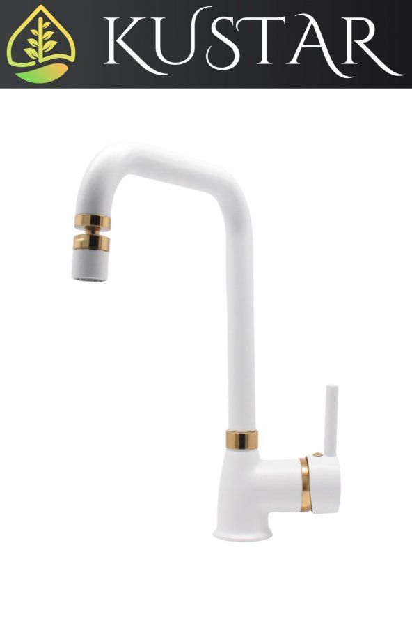 Kustar Varna Gold Beyaz Kare Mutfak Evye Bataryası