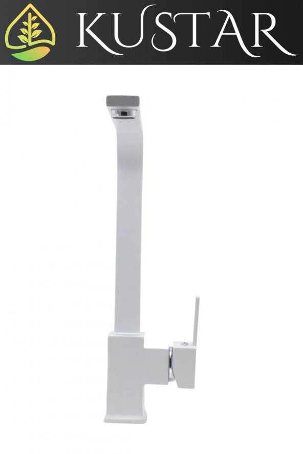 Kustar Beyaz Ağır Kare Lüx Aç Kapa Mutfak Evye Bataryası - 3