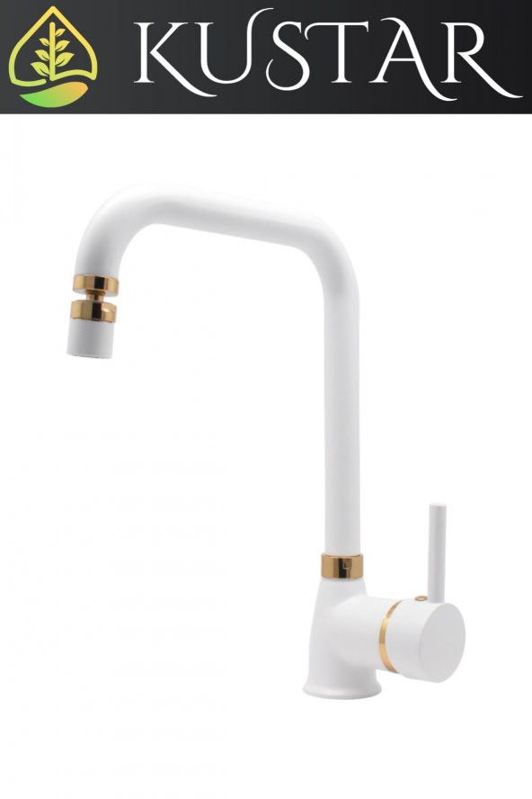 Kustar Varna Gold Beyaz Kare Mutfak Evye Bataryası - 2